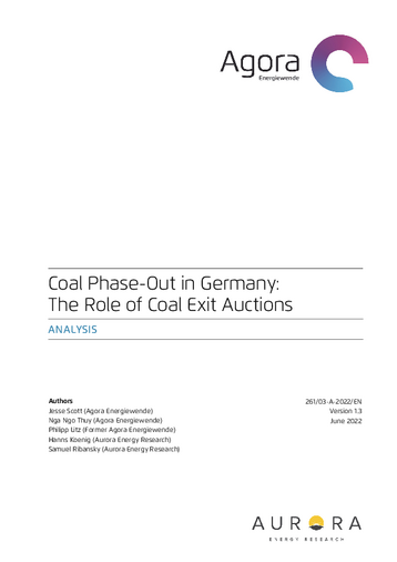 The Role of Coal Exit Auctions